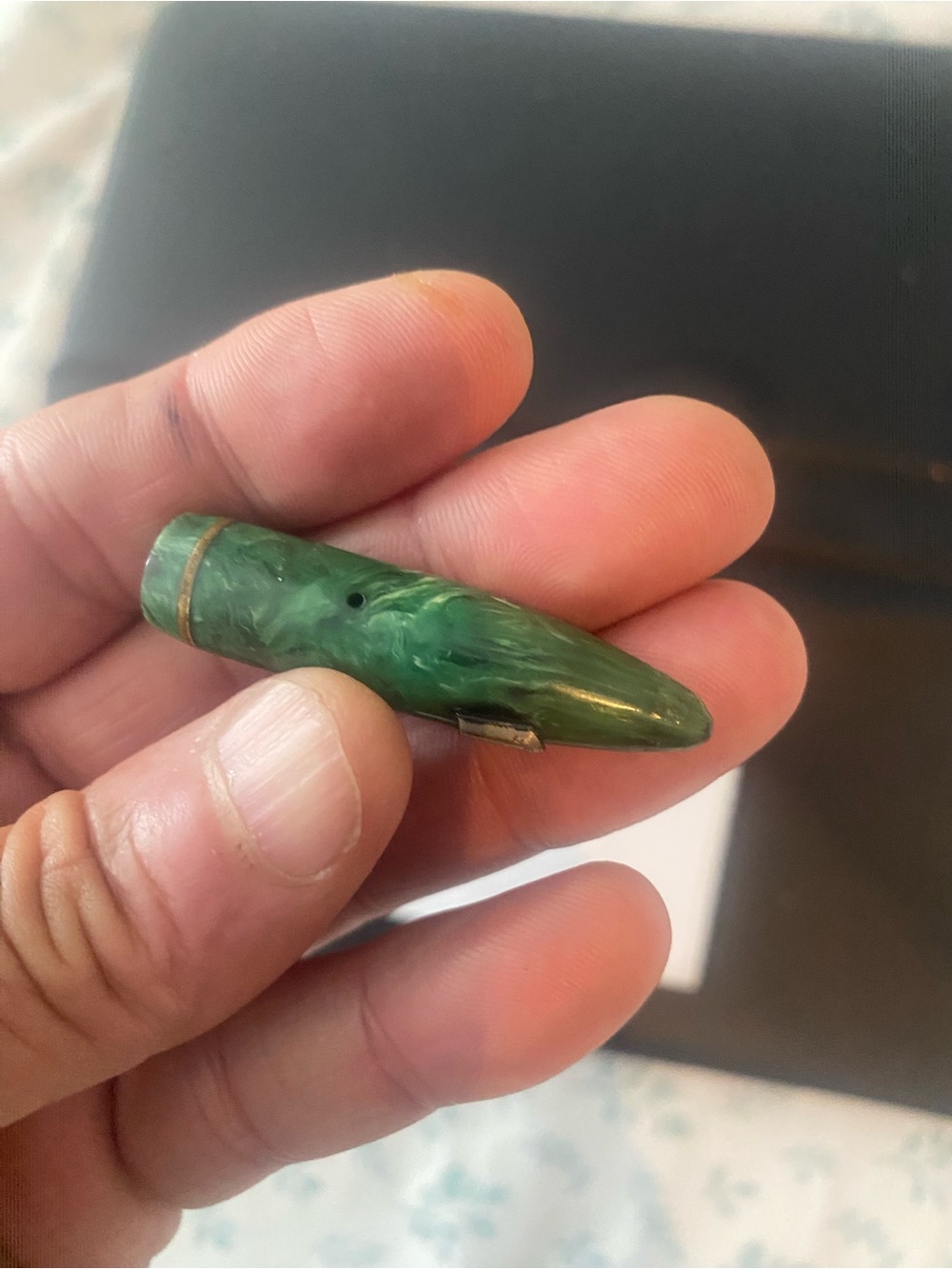 Antique Green Marbled fountain Pen Unbranded